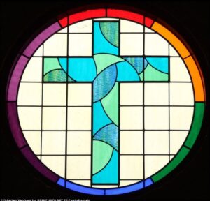 stained glass cross